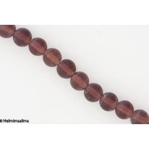 Lasihelmi huurre pyöreä 10 mm, ametisti, n. 34 cm nauha