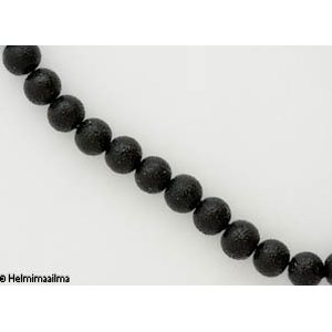 Lasihelmi kuupinta pyöreä 8 mm musta, n. 82 cm nauha