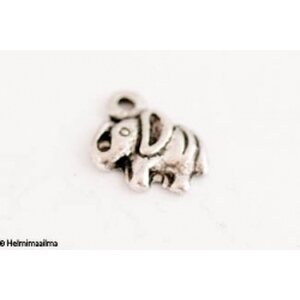 Maskotti riipus tiibetinhopeinen norsu 11,5 mm, 8 kpl