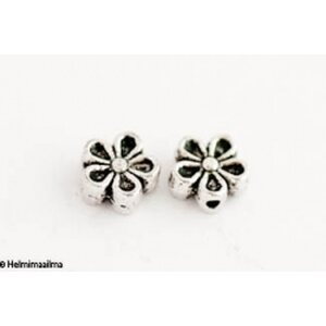 Metallihelmi tiibetinhopeinen kukka 7 mm, 10 kpl