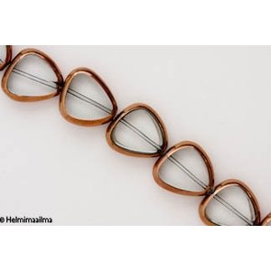 Kristallihelmi kirkas 17x15x5 mm pronssinvärinen kehys, n. 33 cm nauha