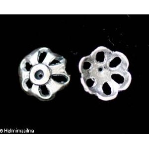 Helmihattu 6 mm helmelle 925 sterlinghopeaa, 1 kpl