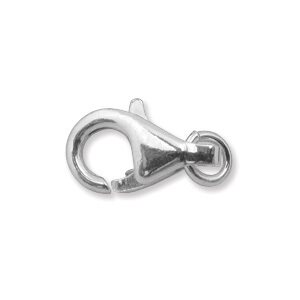 Papukaijalukko renkaalla 13 mm 925 sterlinghopeaa, 1 kpl
