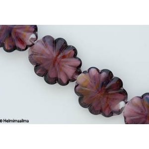 Lamppuhelmi litteä keskeltä hiukan paksumpi liila 25x30 mm, 1 kpl