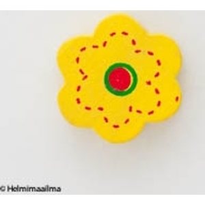 Puuhelmi kukka keltainen 14,5x5 mm, 1 kpl