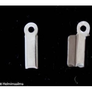 Nauhanpääte hopeanvärinen nikkelitön 12 mm x 4 mm x 4 mm, 10 kpl