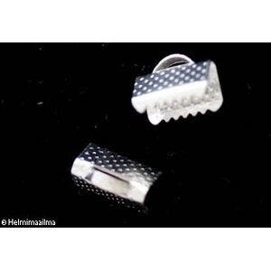 Nauhanpääte hopeoitu 10 mm x 7 mm x 5 mm, 10 kpl