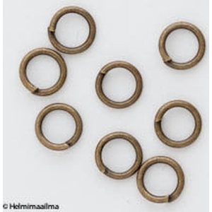 Pronssinen välirengas avattava pyöreä 6 mm, 20 kpl