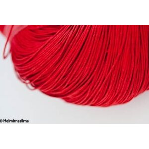 Vahattu puuvillanauha pyöreä 1 mm, punainen, 4 metriä