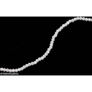 Tsekkiläinen kristallihelmi särmikäs pyöreä 4 mm, valkoinen AB, n. 33 cm nauha
