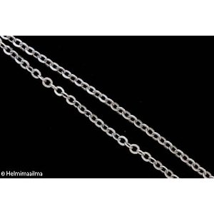 Ankkuriketju 3,5x4 mm 925 sterlinghopeaa antiikkihopean värinen, 10 cm