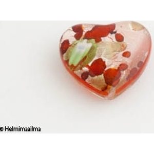 Hopeafoliosydän 20 mm punainen, 1 kpl