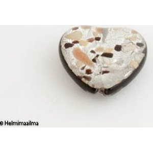 Hopeafoliosydän 20 mm musta, 1 kpl