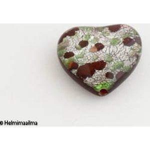 Hopeafoliosydän 20 mm tummanpunainen, 1 kpl