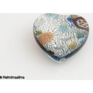 Hopeafoliosydän 20 mm tummansininen, 1 kpl