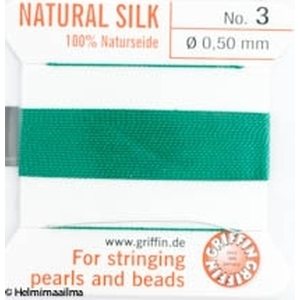 Griffin helmisilkki No 3 (0.50 mm) vihreä, 2 m