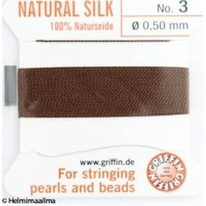 Griffin helmisilkki No 3 (0.50 mm) ruskea, 2 m