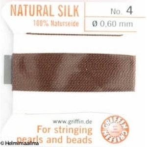 Griffin helmisilkki No 4 (0.60 mm) ruskea, 2 m