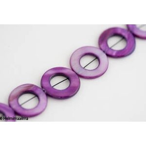 Simpukankuorihelmi pyöreä liila 20 mm, 1 kpl
