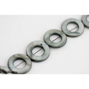 Simpukankuorihelmi pyöreä harmaa 20 mm, 1 kpl