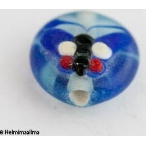 Lamppuhelmi litteä pyöreä perhonen läpinäkyvä 14 mm, 1 kpl