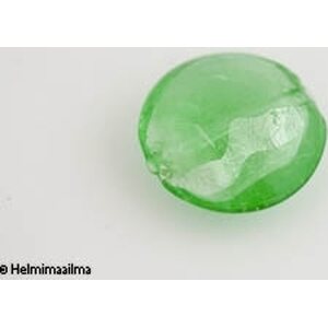 Hopeafoliohelmi litteä pyöreä vaaleanvihreä 28 mm, 1 kpl