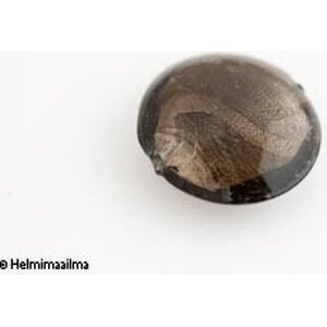 Hopeafoliohelmi litteä pyöreä tummanharmaa/ruskea 28 mm, 1 kpl