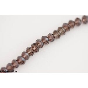Lasihelmi fasetti abakus rusehtava 8 x 6 mm, 10 kpl