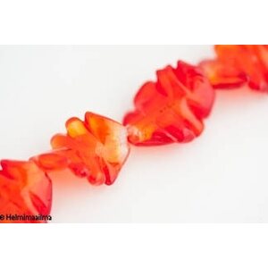 Hopeafoliohelmi lehti twist oranssinpunainen 25x30 mm, 1 kpl