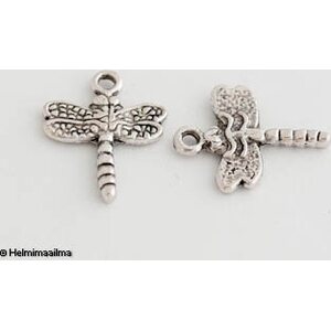 Riipus tiibetinhopeinen sudenkorento 16x20 mm, 5 kpl