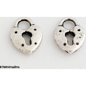 Riipus sydänlukko 13x9 mm, 10 kpl