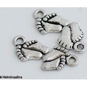 Riipus tiibetinhopeinen jalat n. 10 mm, 10 kpl