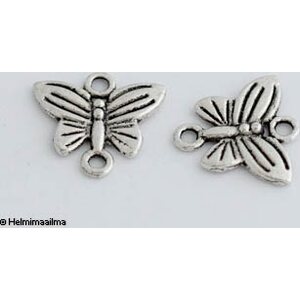 Linkki perhonen antiikkihopea n. 9x14 mm, 10 kpl