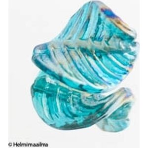 Lamppuhelmi lehti twist sinivihreä AB päällysteinen n. 26x30 mm, 1 kpl