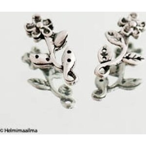 Riipus kukka antiikkihopea 16x8 mm, 6 kpl
