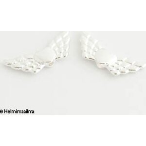 Metallihelmi enkelinsiipi hopeanvärinen n. 22x9 mm, 10 kpl
