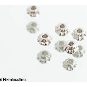 Metallihelmi tiibetinhopeinen platinapäällystetty välihelmi 5x3,5 mm, 10 kpl