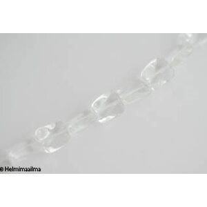 Lasihelmi kierteinen suorakulmio 15x18 mm kirkas, 5 kpl