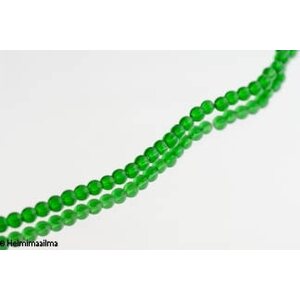 Lasihelmi pyöreä 8 mm vihreä, n. 28-30 cm nauha