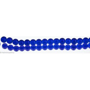 Lasihelmi pyöreä 8 mm sähkönsininen, n. 32 cm nauha