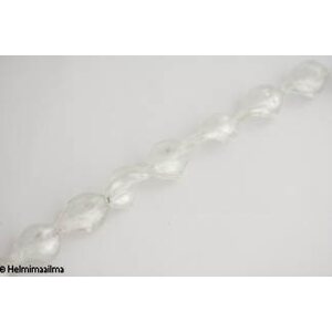 Hopeafoliohelmi twist kirkas n. 15x20 mm, 1 kpl