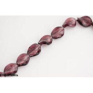 Hopeafoliohelmi twist ametisti n. 15x20 mm, 1 kpl