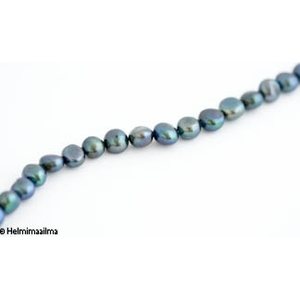 Makeanvedenhelmi nugetti sinivihreä sateenkaari 9-10 mm, n. 38 cm nauha