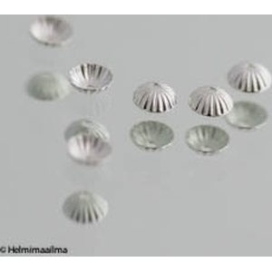 Helmihattu hopeoitu 5 mm, 20 kpl