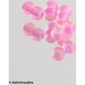 Lasihelmi pyöreä 4 mm, pinkki + vaalea sisus, 20 kpl