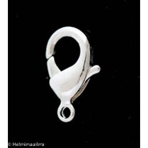 Hopeanvärinen papukaijalukko 12 mm, 1 kpl