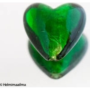 Hopeafoliosydän 30 mm tummanvihreä, 1 kpl