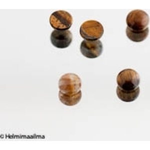Kapussi tiikerinsilmä halk. 8 mm tasapohja, 1 kpl