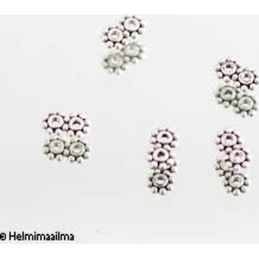 Korunjakaja kukkarondelli 2:lle vaijerille antiikkihopea n. 7,25x4 mm, 10 kpl