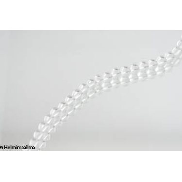 Lasihelmi pyöreä kirkas 8 mm, n. 32 cm nauha